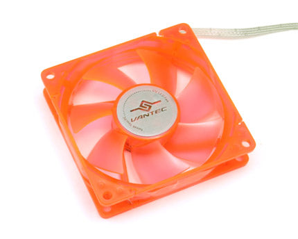 Vantec 80mm Spectrum UV LED Fan, Orange (LAST ONE) (SP80UVLED-OR)
