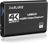 OZC3 ZasLuke Game Capture Card, USB 3.0 4K Audio Video with HDMI Loop-Out for Live Streaming 737420927050