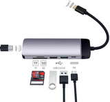 B07X7YRKLG MICMI Adapter for MacBook, 6 in 1 Type USB C Hub 4k HDMI, 2 USB 3.0 Ports, SD/TF Card Reader 43200000