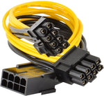 PCIEPWR-K-1PK 9 in PCI Express Power Splitter Cable 8-pin to 2x 6+2-pin 845832018171