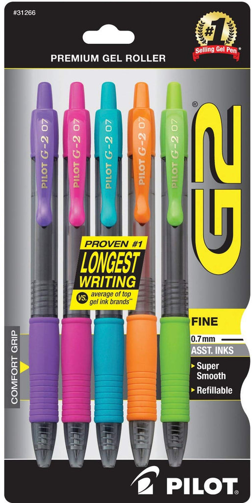 PILOT G2 Premium Retractable Gel Ink Rolling Ball Pens, Ultra Fine
