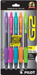 31266 PILOT G2 Premium Refillable & Retractable Rolling Ball Gel Pens, Fine Point 072838312662