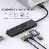 M5VC02 QGeeM 5 in 1 USB C to HDMI 4K, USB 3.0, SD/TF Card Reader B0822M7ZP5