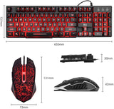 RK108 Rii Gaming Keyboard and Mouse Set, 3-LED Backlit Mechanical Feel Business, Office x002c64irh