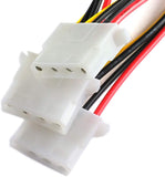 B07NS28XYK 6in SATA Male to 4pin Molex Female Power Adapter Extension Cable 743832002056