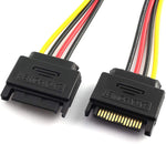 B07NS28XYK 6in SATA Male to 4pin Molex Female Power Adapter Extension Cable 743832002056