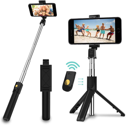 K07 SYOSIN Selfie Stick, 3 in 1 Extendable Tripod w/ Detachable Bluetooth Wireless Remote X002932WMV