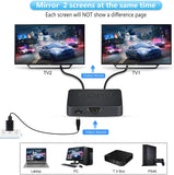 1904 HDMI 2.0b Splitter for Dual Monitors Only Duplicate/Mirror Screens Support 799968389134