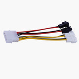 43000000 8in 12V PC Case Fan Power Adapter Cable, 3 Pin or 4 Pin PWM Connector 49465169