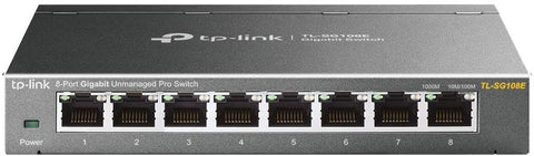 TL-SG108E TP-Link 8-Port Gigabit Ethernet Easy Smart Switch Unmanaged Pro 845973021856