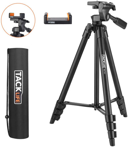 Tacklife Lightweight Tripod 55-Inch, Aluminum Travel/Camera/Phone Tripod with Carry Bag (MLT01)