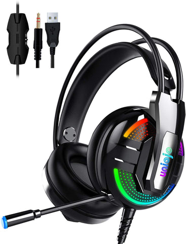 B07FCKTG8L Uniojo Noise Cancelling Professional Wired Gaming Headphones with Mic 782855439876