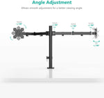 M002 WALI Dual LCD Monitor Fully Adjustable Desk Mount Stand 811278020399