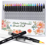 Y30-80600-16 OHUHU Watercolor Brush Markers Pen Set of 20, Water Based Drawing Marker Brushes 96789585